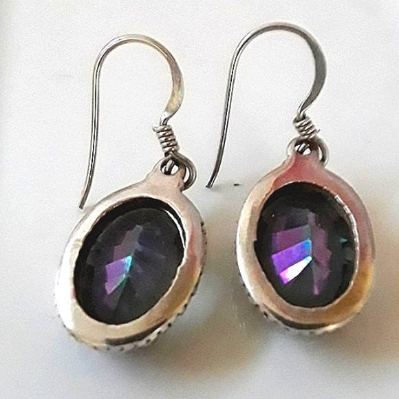 MYSTIC TOPAZ SILVER EARRINGS - Picture 4 of 8